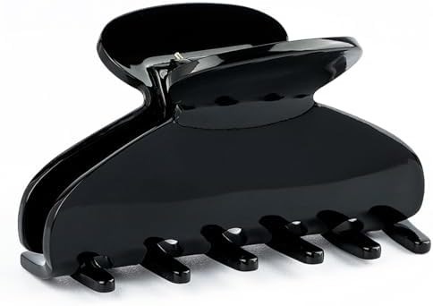 MAORULU Medium Cute Acetate Hair Claw Clip for Women Girls, 3 Inch Elegant Black Claw Clips for T... | Amazon (US)