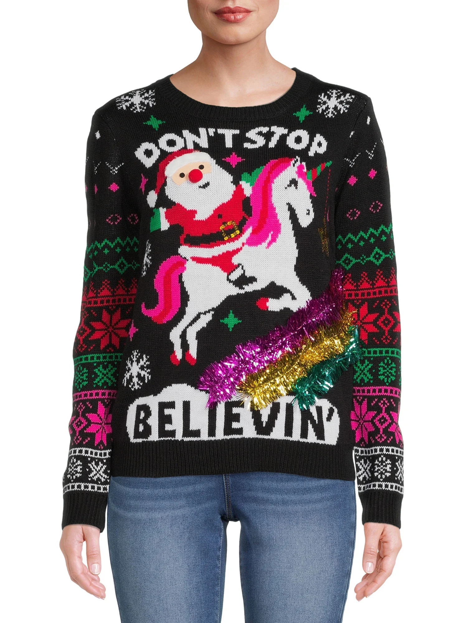 No Boundaries Juniors’ Christmas Sweater | Walmart (US)