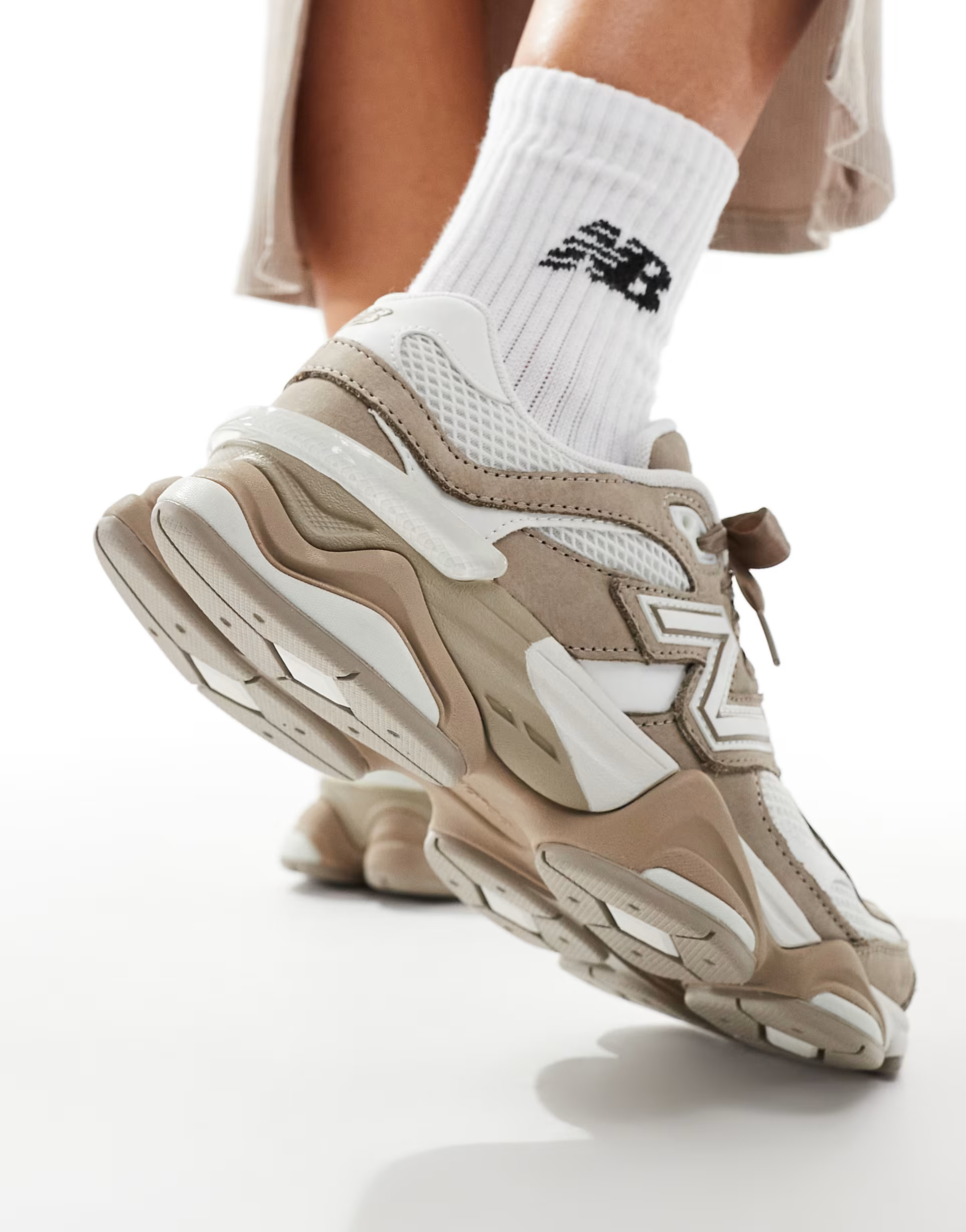 New Balance 9060 with ribbon laces in brown - Exclusive to ASOS | ASOS (Global)