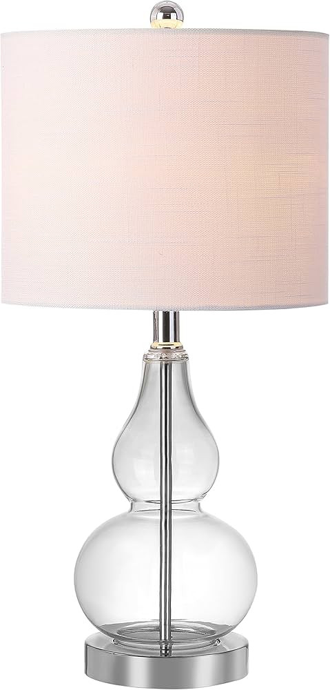 JONATHAN Y 20.5" Clear Glass Table Lamp, Modern Gourd Bedside Nightstand Lamp for Bedroom, Living... | Amazon (US)