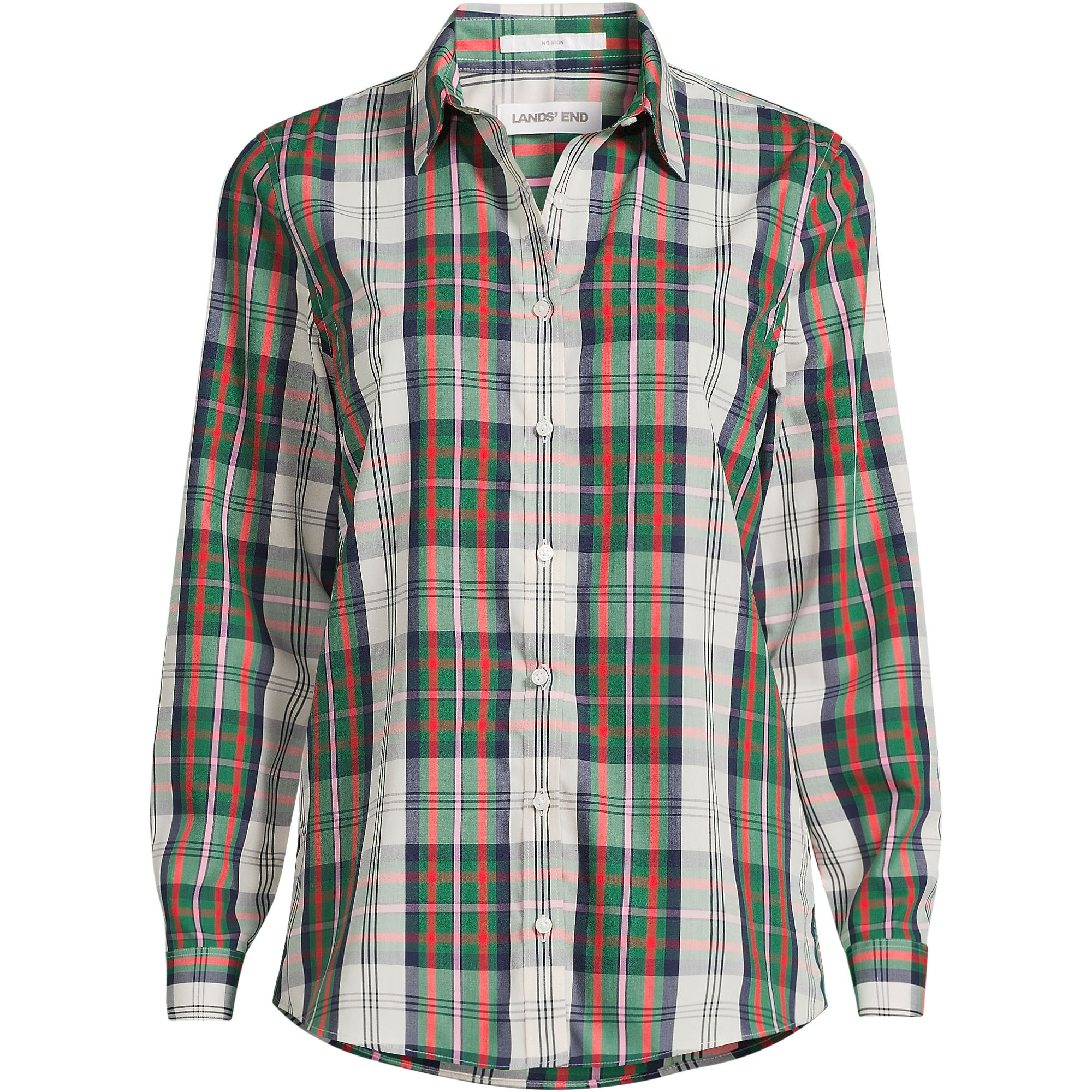 No Iron Button Front Shirt | Lands' End (US)