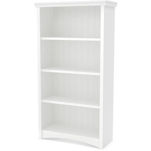 South Shore Gascony 4-Shelf 58" Bookcase, White - Walmart.com | Walmart (US)
