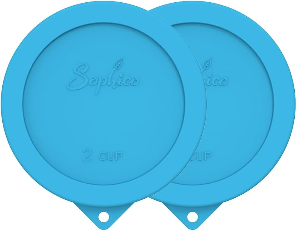 Sophico 2 Cup Round Silicone Storage Cover Lids Replacement for Pyrex 7200-PC and Anchor Hocking ... | Amazon (US)