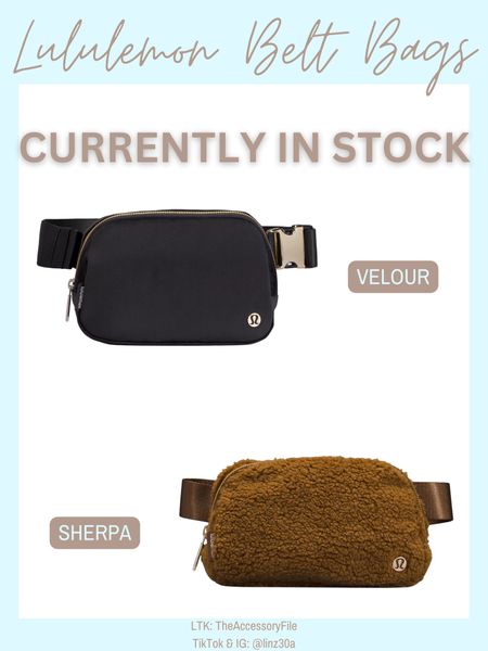 Lululemon belt bags currently in stock as of 12/7.

Velour belt bag, sherpa belt bag, gifts for her, teen gifts, best sellers, crossbody bag #blushpink #winterlooks #winteroutfits #winterstyle #winterfashion #wintertrends #shacket #jacket #sale #under50 #under100 #under40 #workwear #ootd #bohochic #bohodecor #bohofashion #bohemian #contemporarystyle #modern #bohohome #modernhome #homedecor #amazonfinds #nordstrom #bestofbeauty #beautymusthaves #beautyfavorites #goldjewelry #stackingrings #toryburch #comfystyle #easyfashion #vacationstyle #goldrings #goldnecklaces #fallinspo #lipliner #lipplumper #lipstick #lipgloss #makeup #blazers #primeday #StyleYouCanTrust #giftguide #LTKRefresh #LTKSale #springoutfits #fallfavorites #LTKbacktoschool #fallfashion #vacationdresses #resortfashion #summerfashion #summerstyle #rustichomedecor #liketkit #highheels #Itkhome #Itkgifts #Itkgiftguides #springtops #summertops #Itksalealert #LTKRefresh #fedorahats #bodycondresses #sweaterdresses #bodysuits #miniskirts #midiskirts #longskirts #minidresses #mididresses #shortskirts #shortdresses #maxiskirts #maxidresses #watches #backpacks #camis #croppedcamis #croppedtops #highwaistedshorts #goldjewelry #stackingrings #toryburch #comfystyle #easyfashion #vacationstyle #goldrings #goldnecklaces #fallinspo #lipliner #lipplumper #lipstick #lipgloss #makeup #blazers #highwaistedskirts #momjeans #momshorts #capris #overalls #overallshorts #distressesshorts #distressedjeans #whiteshorts #contemporary #leggings #blackleggings #bralettes #lacebralettes #clutches #crossbodybags #competition #beachbag #halloweendecor #totebag #luggage #carryon #blazers #airpodcase #iphonecase #hairaccessories #fragrance #candles #perfume #jewelry #earrings #studearrings #hoopearrings #simplestyle #aestheticstyle #designerdupes #luxurystyle #bohofall #strawbags #strawhats #kitchenfinds #amazonfavorites #bohodecor #aesthetics 


#LTKGiftGuide #LTKHoliday #LTKitbag