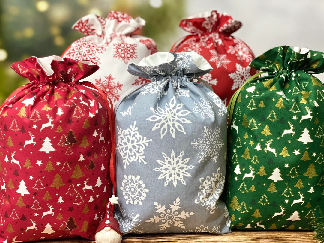 Christmas Santa Bag, Santa Bag, Santa Sack, Holiday Sack, Holiday Bag, Merry Christmas Gift Bag, ... | Etsy (US)