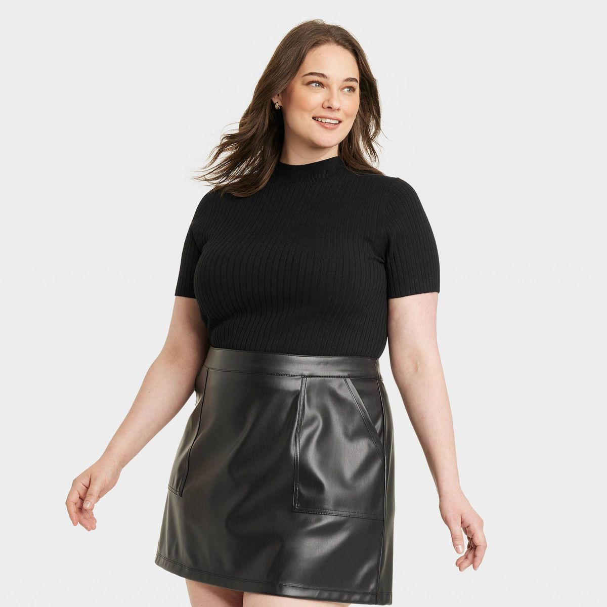 Women's Mock Turtleneck Ribbed Sweater - A New Day™ | Target