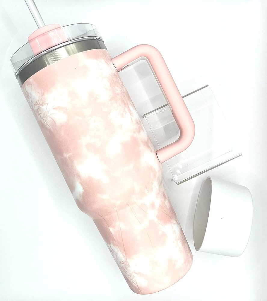 Cozy Pink Tye Dye 40oz Tumbler With Handle Straw & Lid Reusable Insulated Stainless Steel Travel ... | Amazon (US)