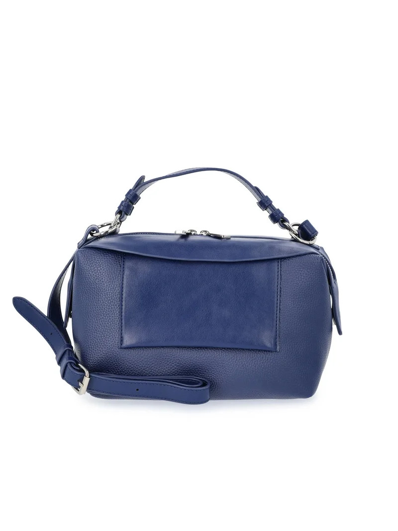Free Assembly Women's Faux Leather Crossbody Handbag, Denim Blue | Walmart (US)