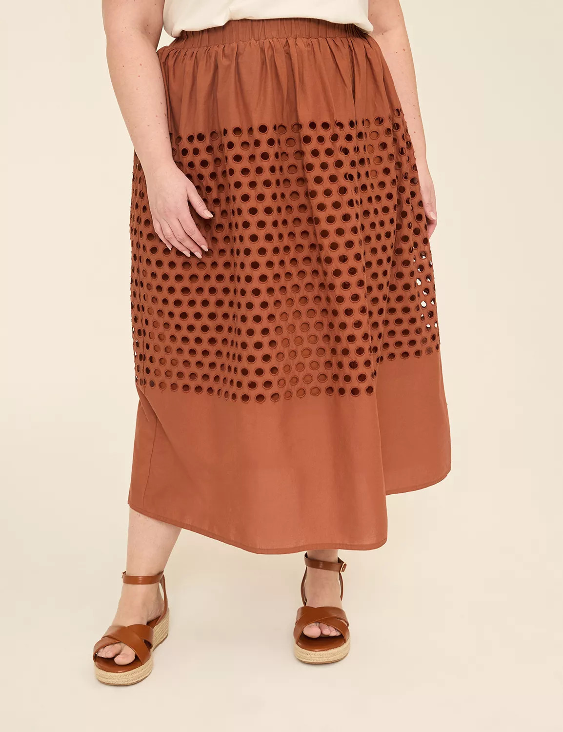 Eyelet Maxi Skirt | Lane Bryant (US)