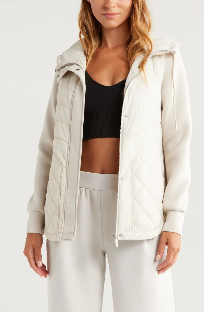 Hybrid Quilted Scuba Hooded Jacket | Nordstrom