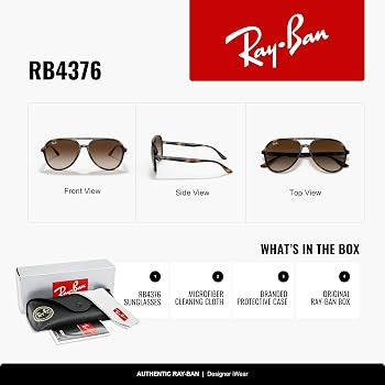 Ray-Ban RB4376 Pilot Sunglasses for Men for Women | Amazon (US)