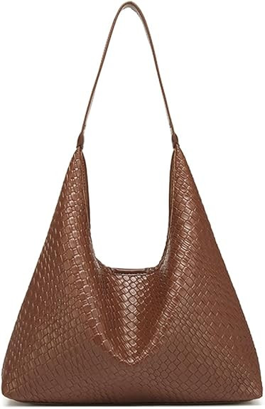 2025 Woven Tote Bag for Women, Fashion Shoulder Hobo Bags, Leather Woven Beach Bag, Work Purses f... | Amazon (US)