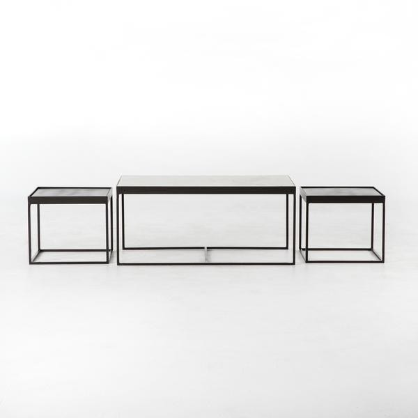 Evelyn Nesting Coffee Table in Gunmetal – BURKE DECOR | Burke Decor