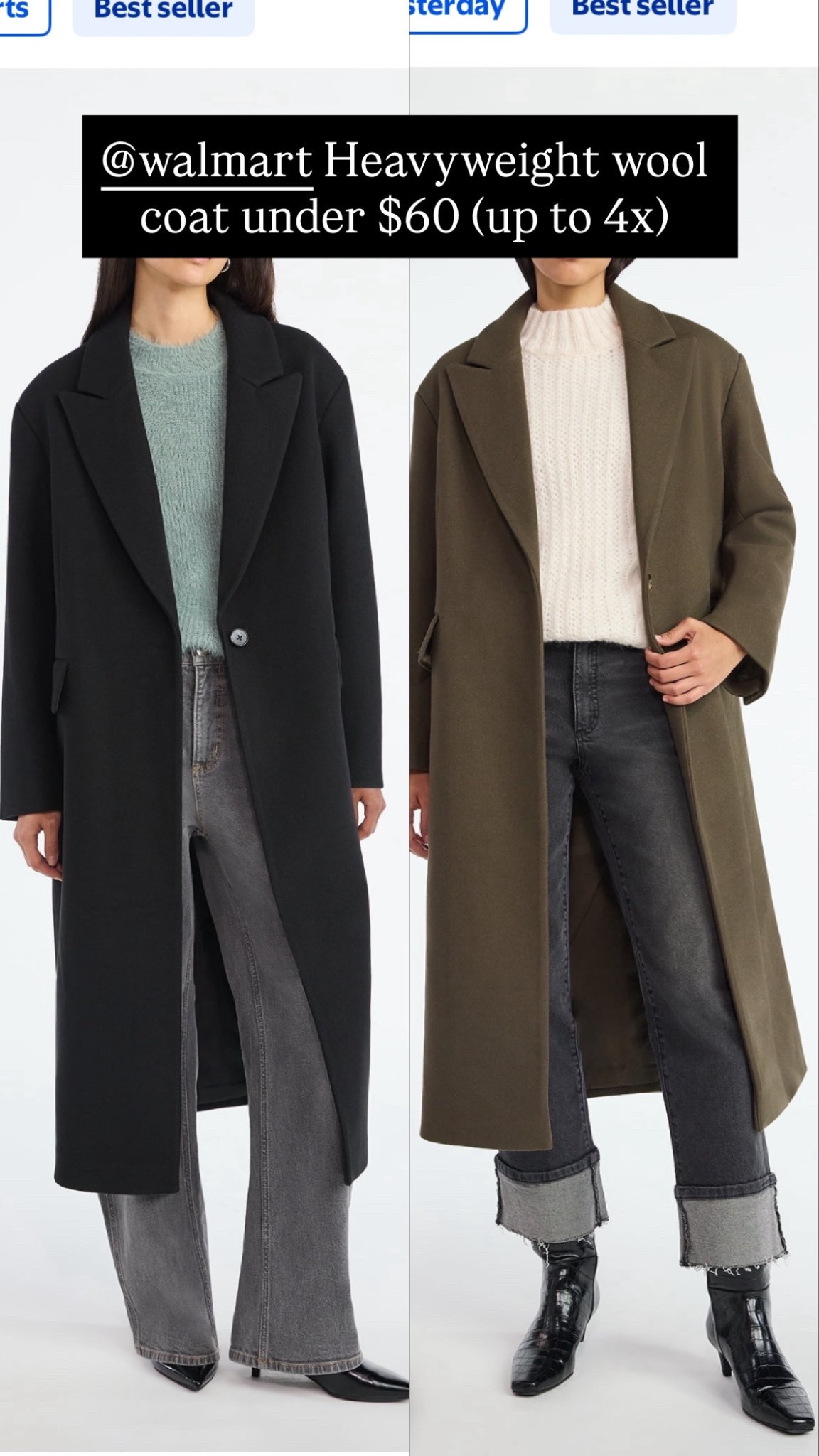 Walmart heavyweight plus size and oversized faux wool coat under $60! Goes up to a 4x ( size 30)

Plus size fashion. Plus size coat. Women’s coats. Oversized coats. Blazer coats. Walmart fashion.
Walmart finds.

#LTKPlusSize #LTKFindsUnder100 #LTKSeasonal