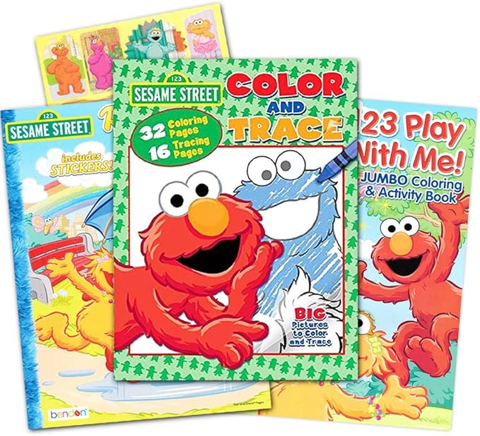 Sesame Street Ready, Set, Color! Coloring and Activity Book with 30 Stickers 144 Pages | Amazon (US)