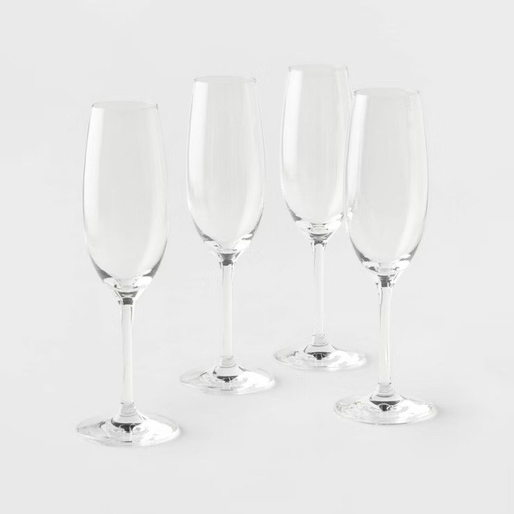 4pk Geneva Crystal 7.7oz Champagne Flutes - Threshold Signature™ | Target