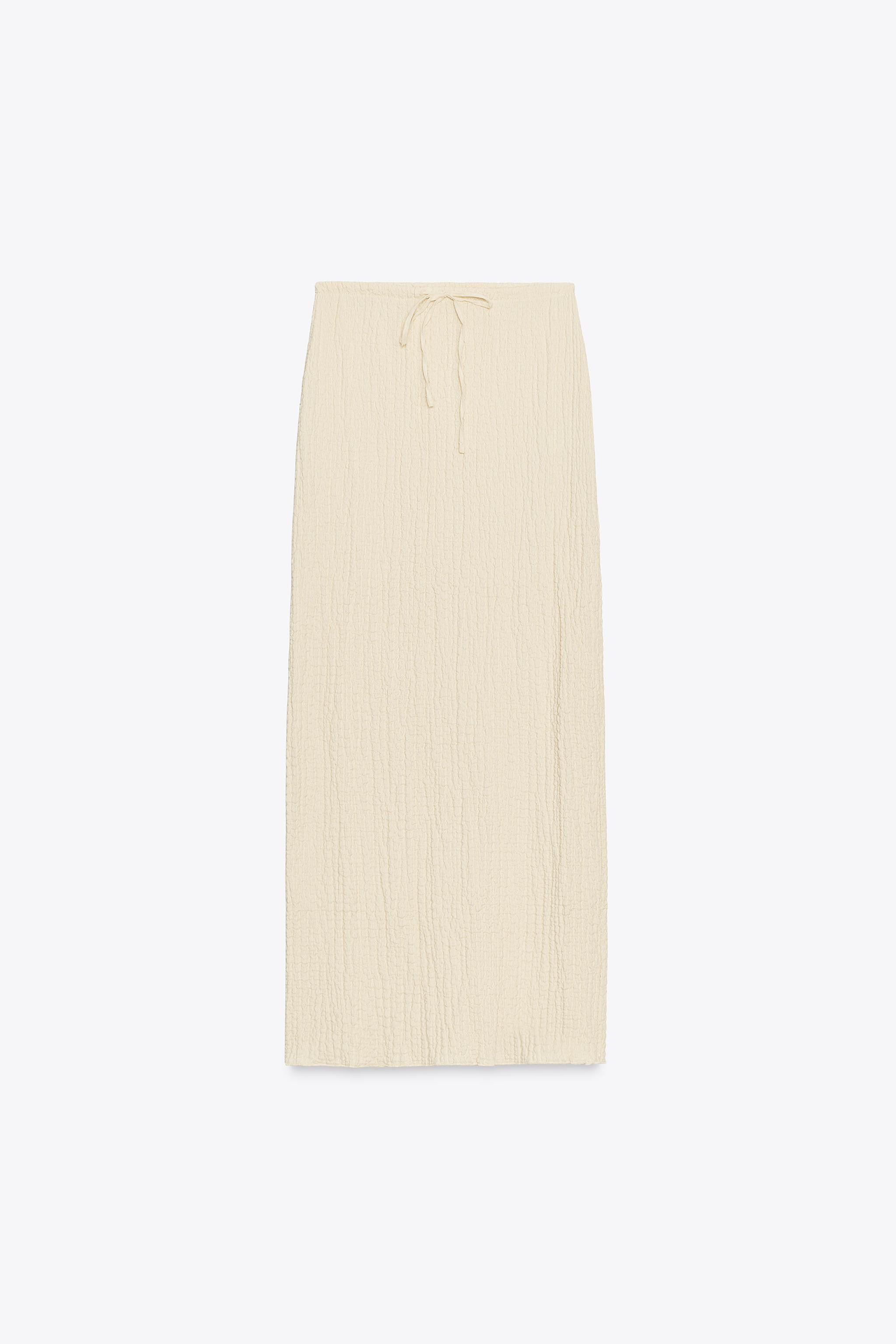TEXTURED MIDI SKIRT | Zara US