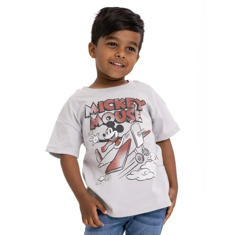 Disney Mickey Mouse Toddler Boys or Girls Short Sleeve Crewneck T-Shirt, Sizes 12M-5T - Walmart.c... | Walmart (US)