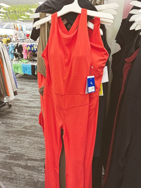 the color red of this jumpsuit 😍

#LTKfitness #LTKfindsunder50