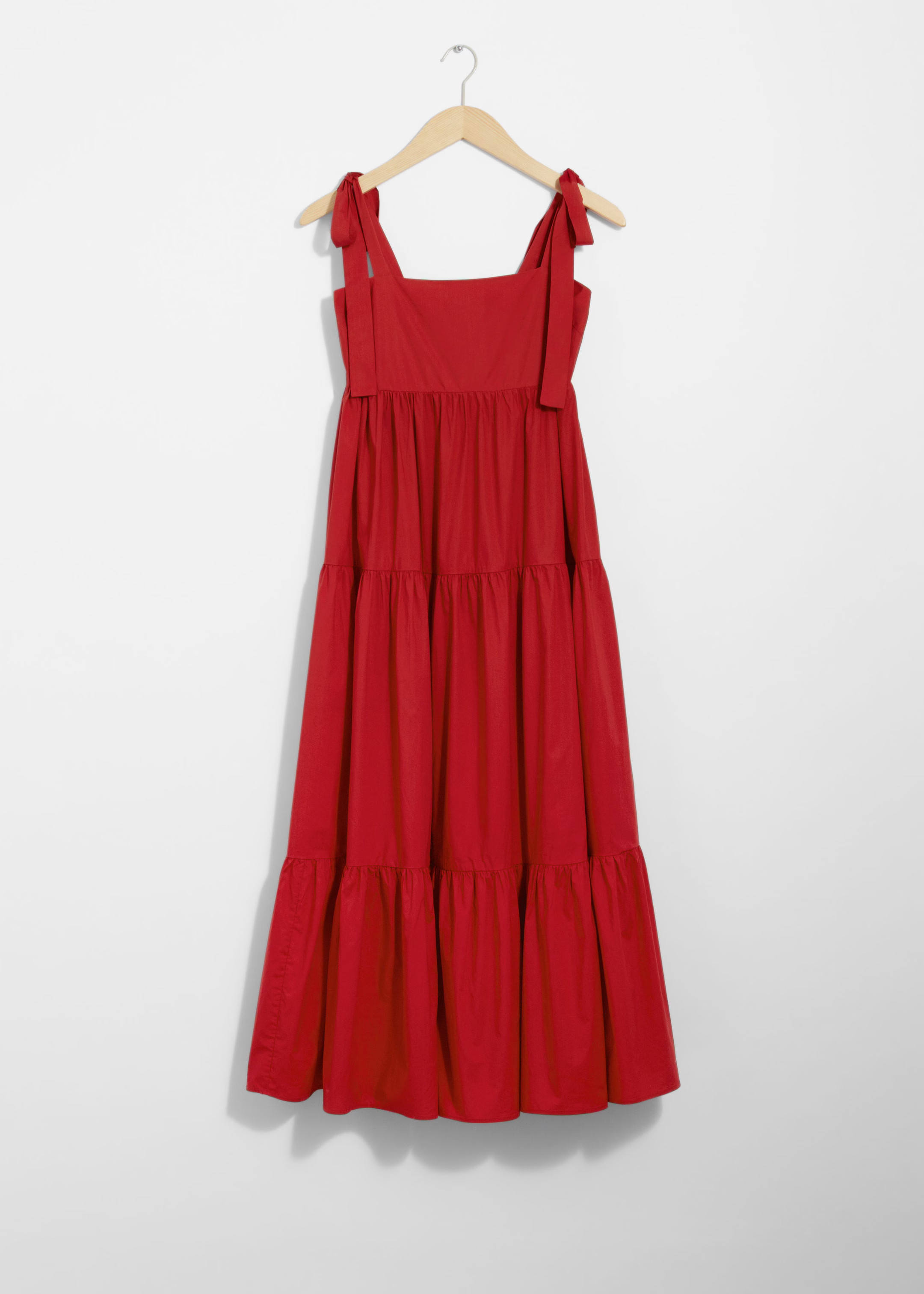 Tiered Tie-Strap Midi Dress | & Other Stories UK