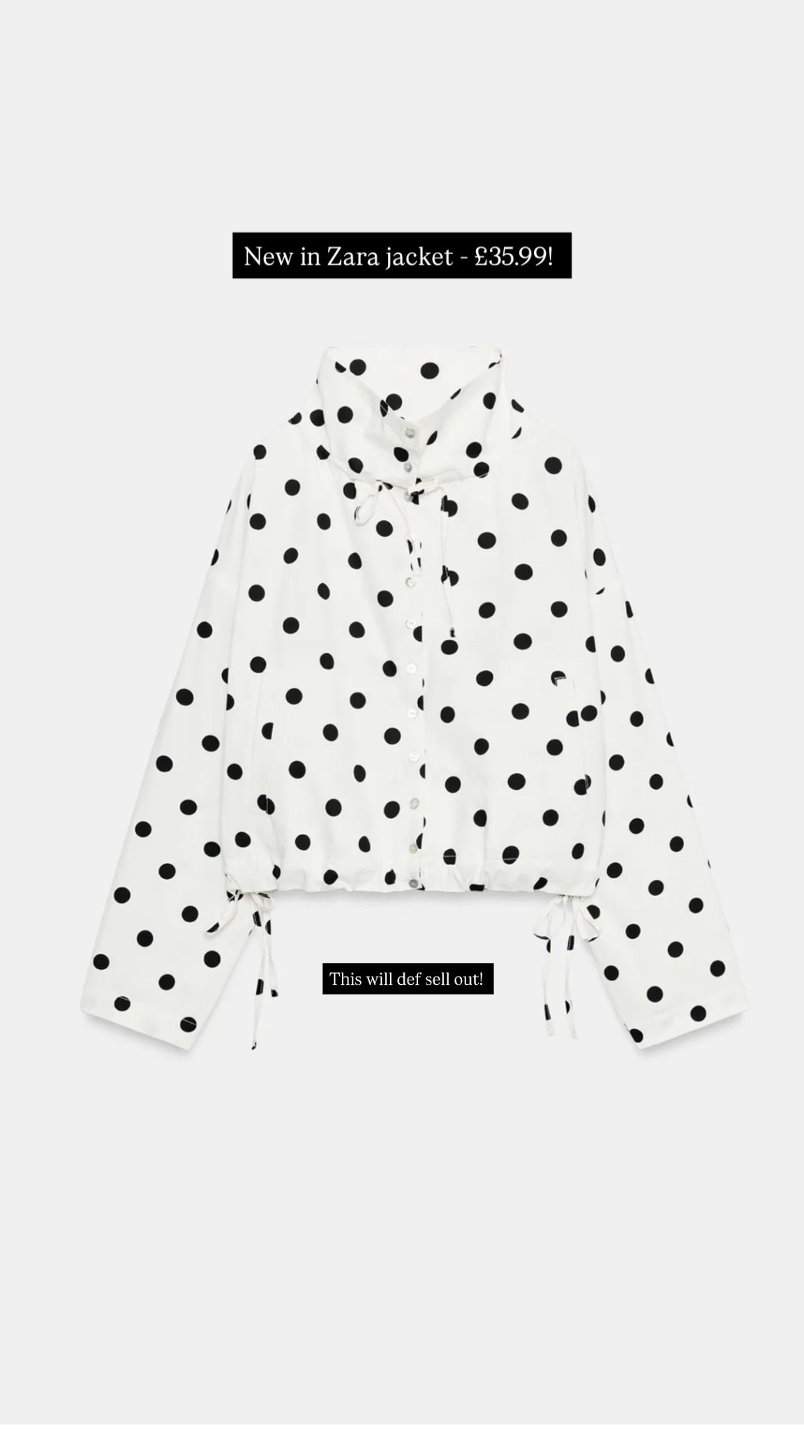 Zara new in polka dot jacket 🖤