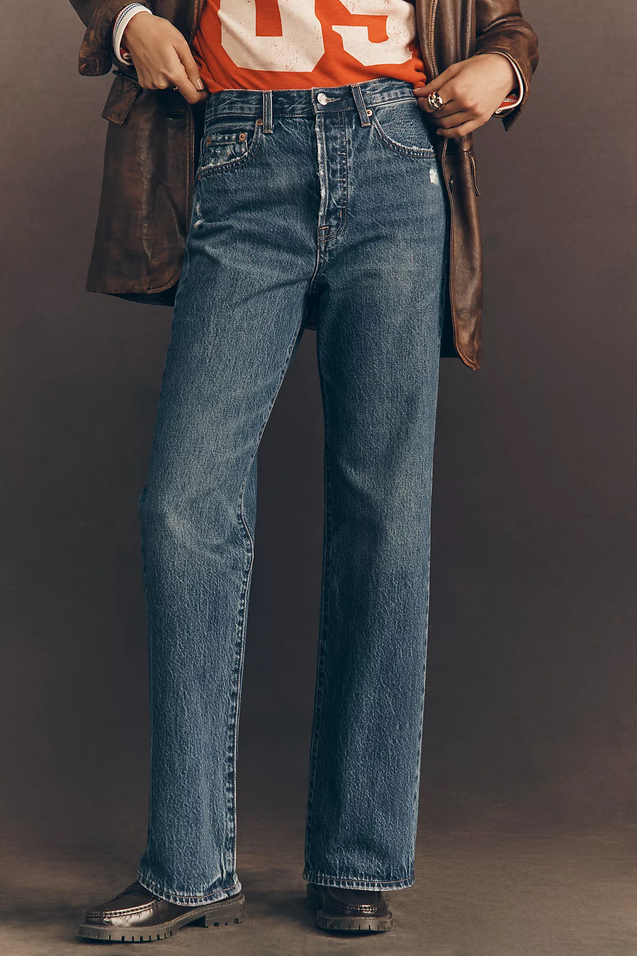 Pistola Cassie High-Rise Straight-Leg Jeans | Anthropologie (US)
