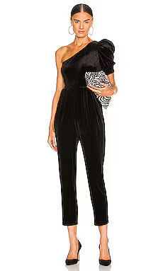 Yumi Kim Donna Jumpsuit in Black Velvet from Revolve.com | Revolve Clothing (Global)