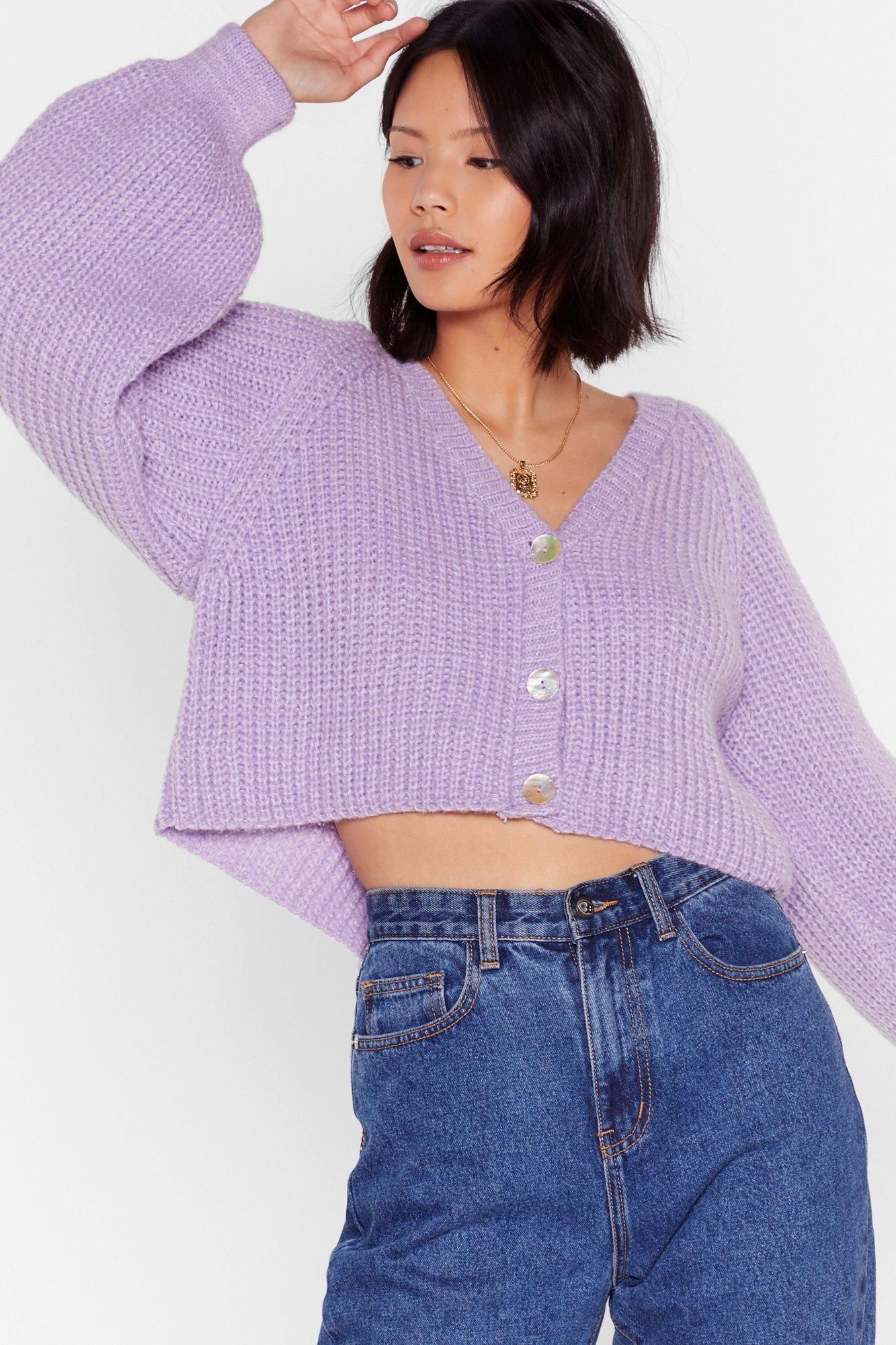 V-Neck Cropped Cardigan with Button-Closure | NastyGal (US & CA)