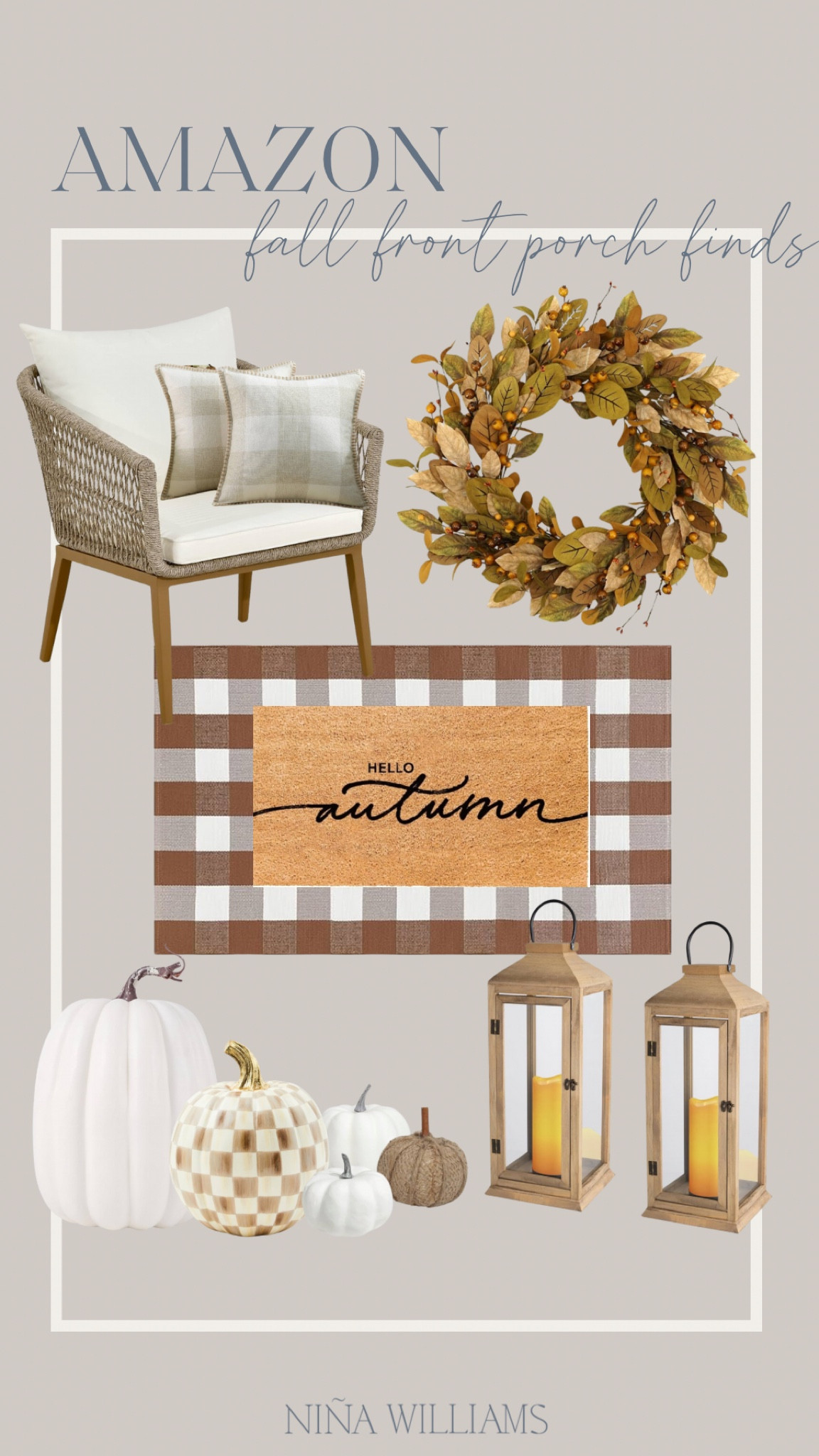 Amazon Fall front porch finds! Neutral home decor - fall wreath - Halloween decor - outdoor patio furniture - outdoor patio decorr

#LTKHome #LTKFindsUnder100 #LTKSeasonal