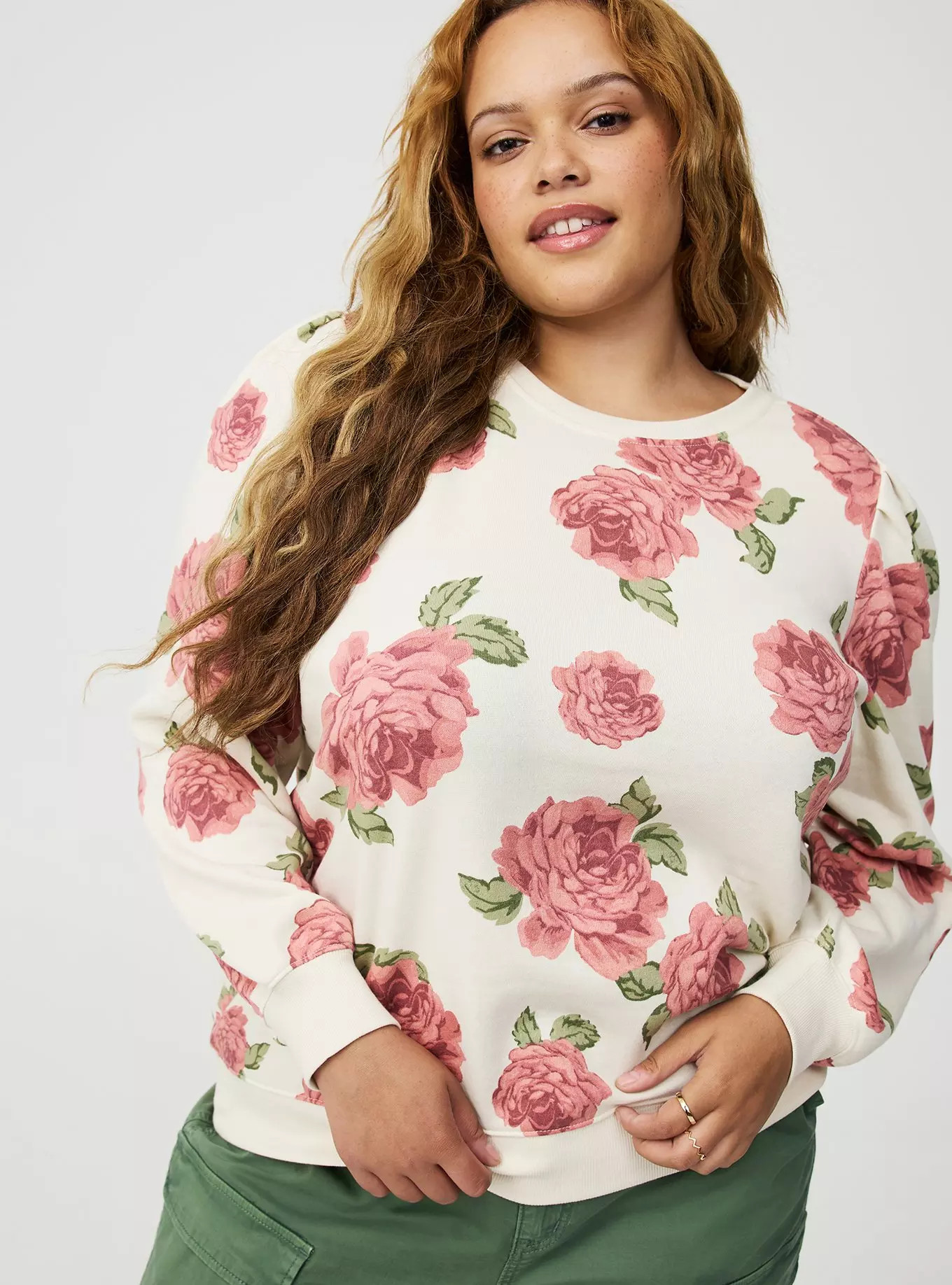 Cozy Fleece Pleated Sweatshirt | Torrid (US & Canada)