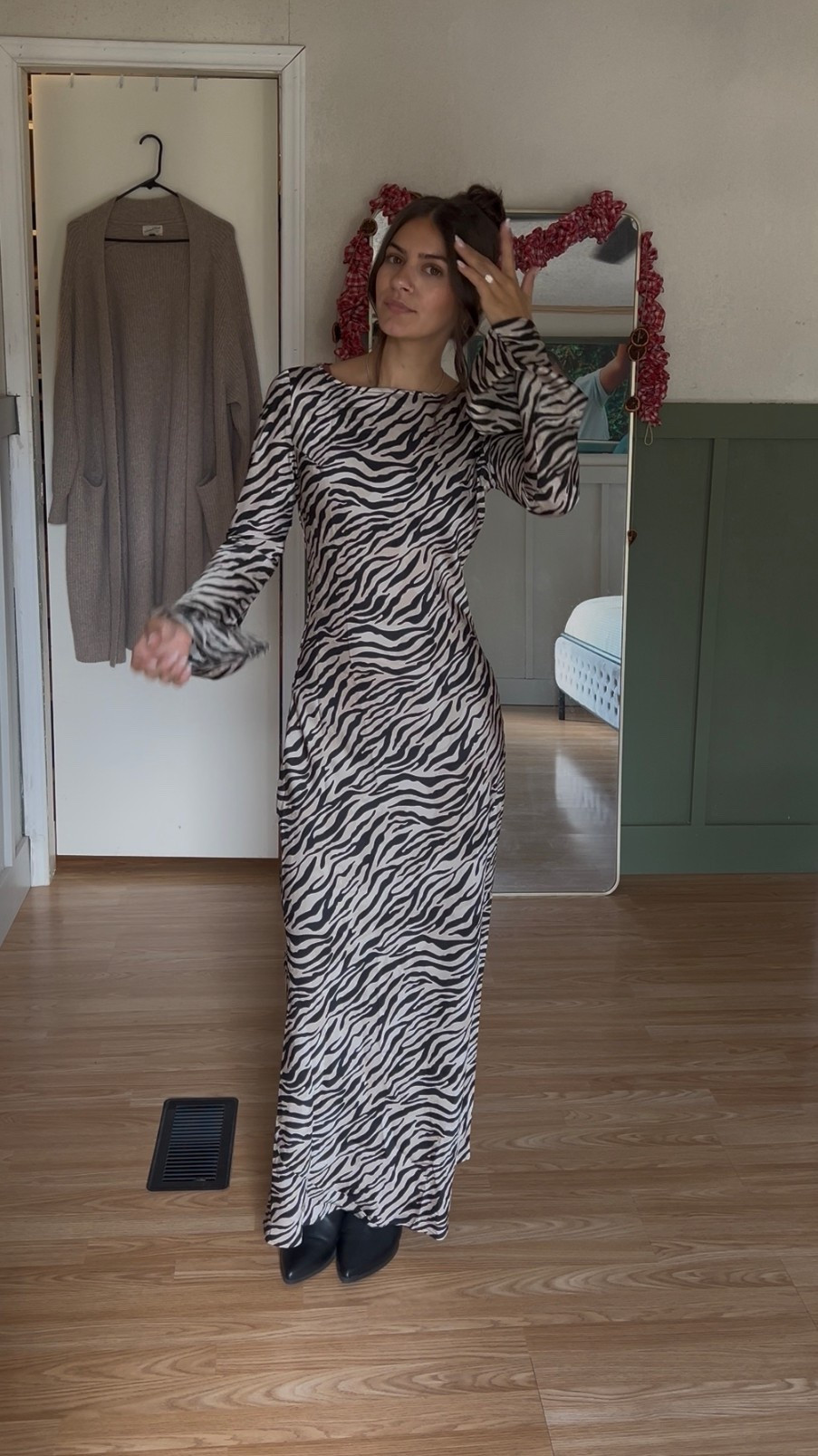 love this dress so much! this is my thanksgiving outfit this year :) 
wearing an XS
shoes i sized up from an 8/8.5 to a 9

#LTKFindsUnder100 #LTKHoliday