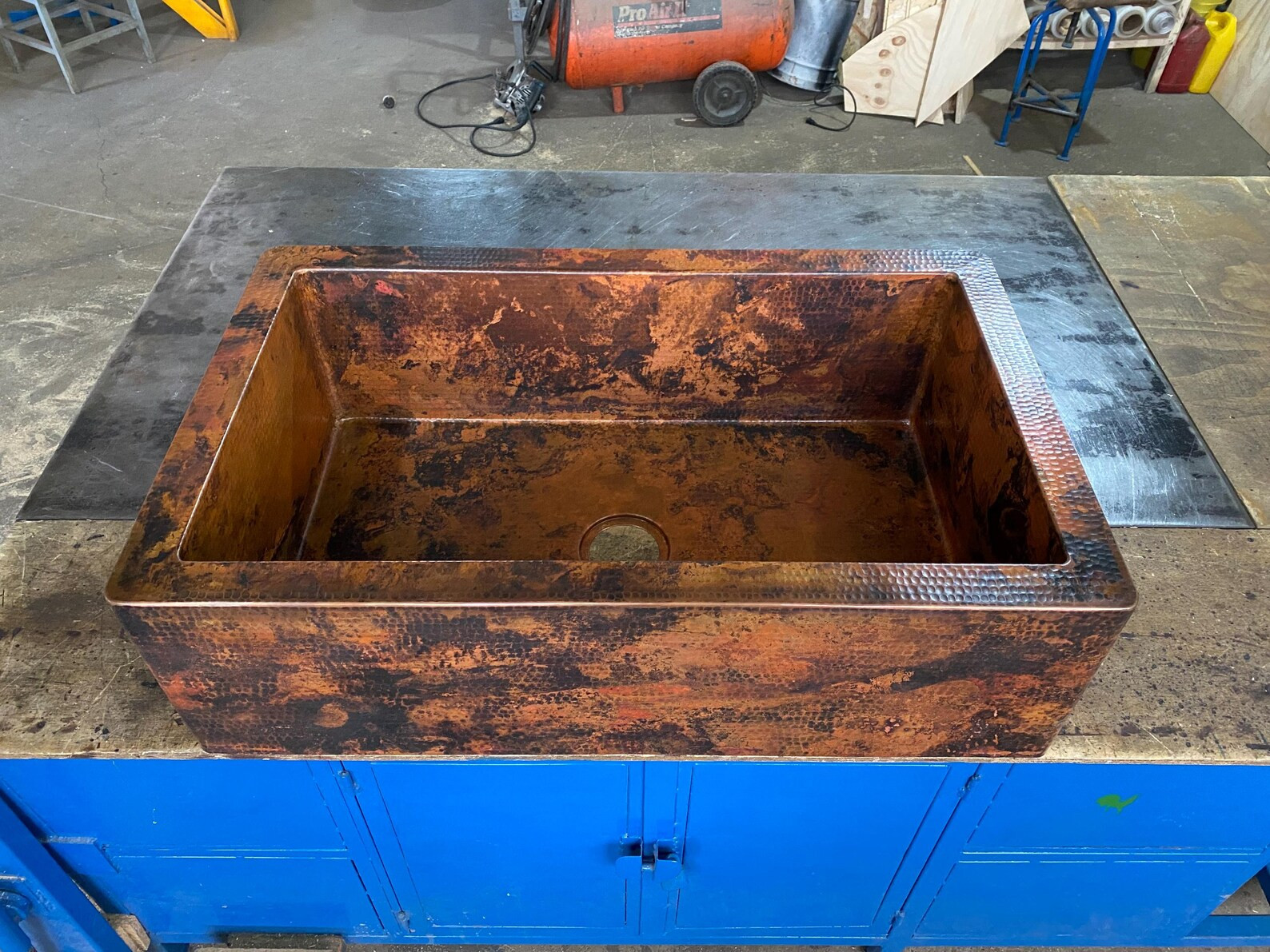 33"+ Hand Hammered Copper Sink, Farmhouse Kitchen Sink, Classic Design Sink, Pure Copper Aestheti... | Etsy (US)