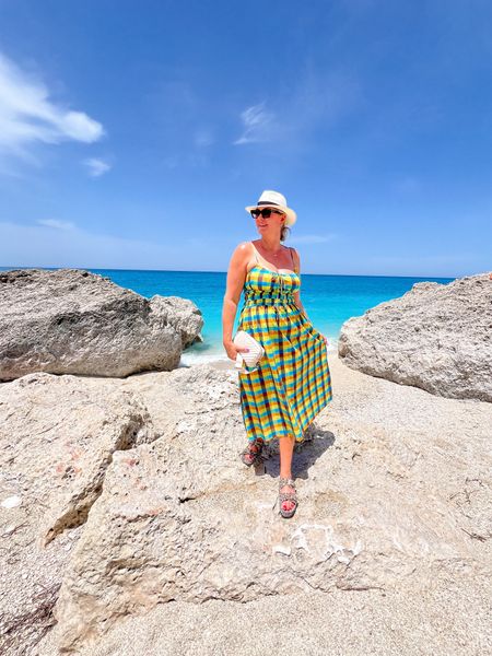 Ootd - Sunday. A gorgeous bright gingham sundress paired with leopard sandals, a lightweight purse, sun hat (house of Ord) and sunglasses. 



#LTKtravel #LTKeurope #LTKmidsize