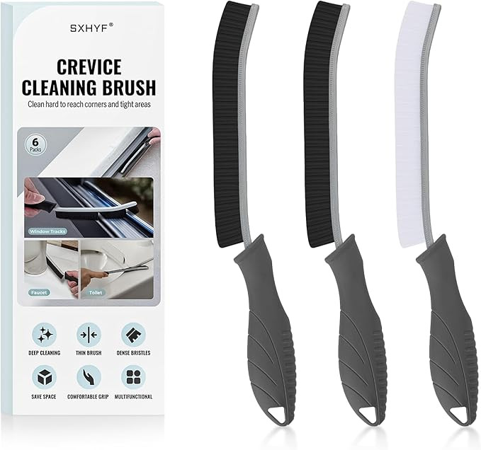 SXhyf Crevice Cleaning Brush - Grout Scrub Brush, House Cleaning Supplies, Gap Cleaning Tools, Ho... | Amazon (US)
