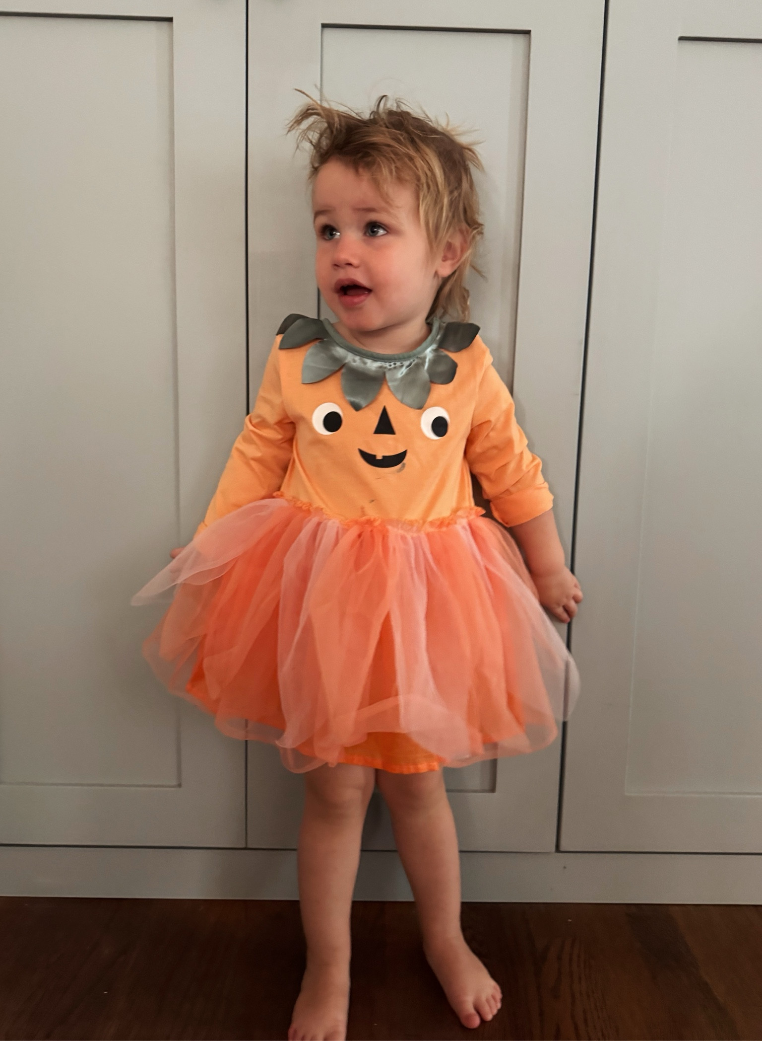 izzy’s new pumpkin dress 😆😍 i’m obsessed! yes she already got marker all over it 

#LTKKids #LTKSeasonal #LTKBaby