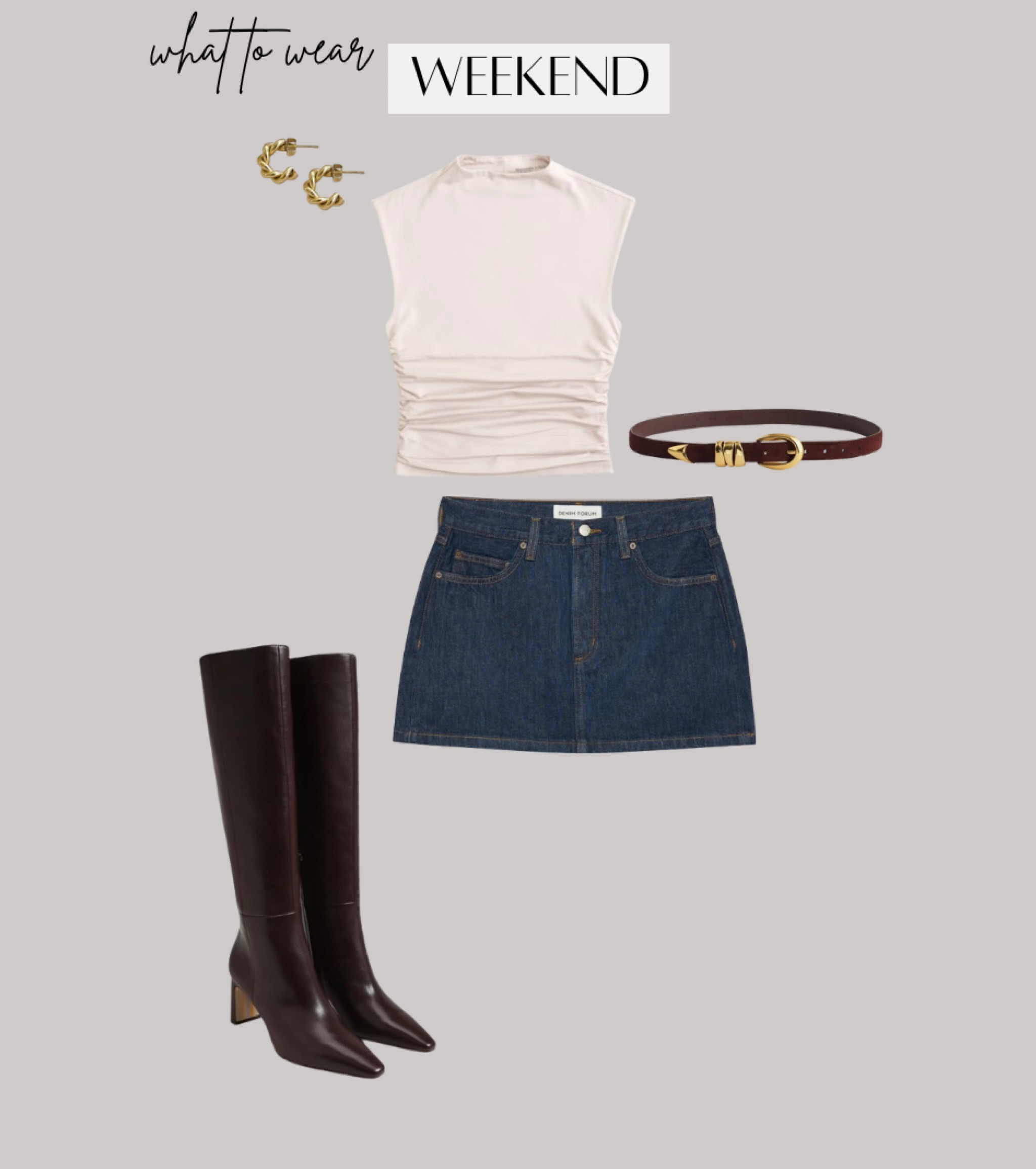 weekend outfit inspo


ootd fashion style weekend outfit idea, denim skirt, Madewell belt, brown boots, 

#LTKShoeCrush #LTKMostLoved #LTKU