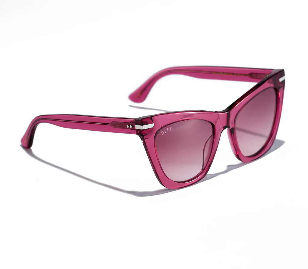 COLOR: macarena pink crystal   wine gradient sunglasses | DIFF Eyewear