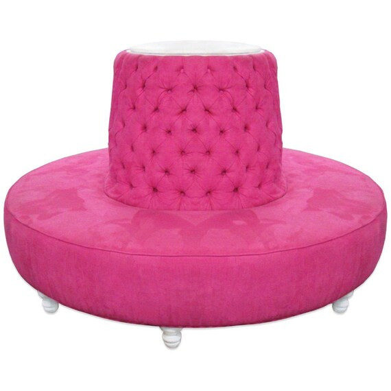 Royal Round Bench, Tufted Banquette | Etsy (US)