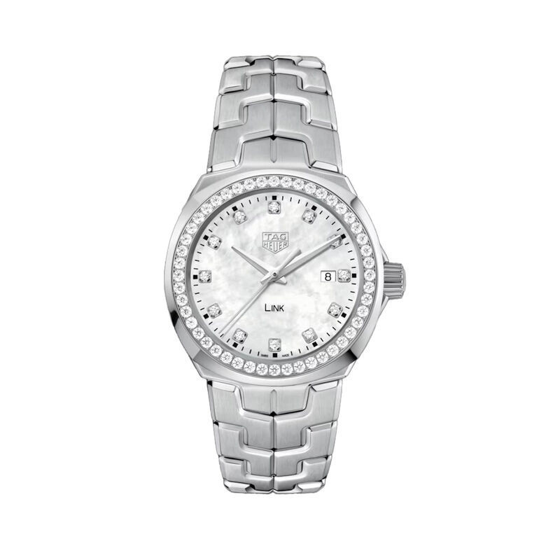 TAG Heuer Link Quartz Ladies Mother of Pearl Steel Watch | Ben Bridge Jeweler