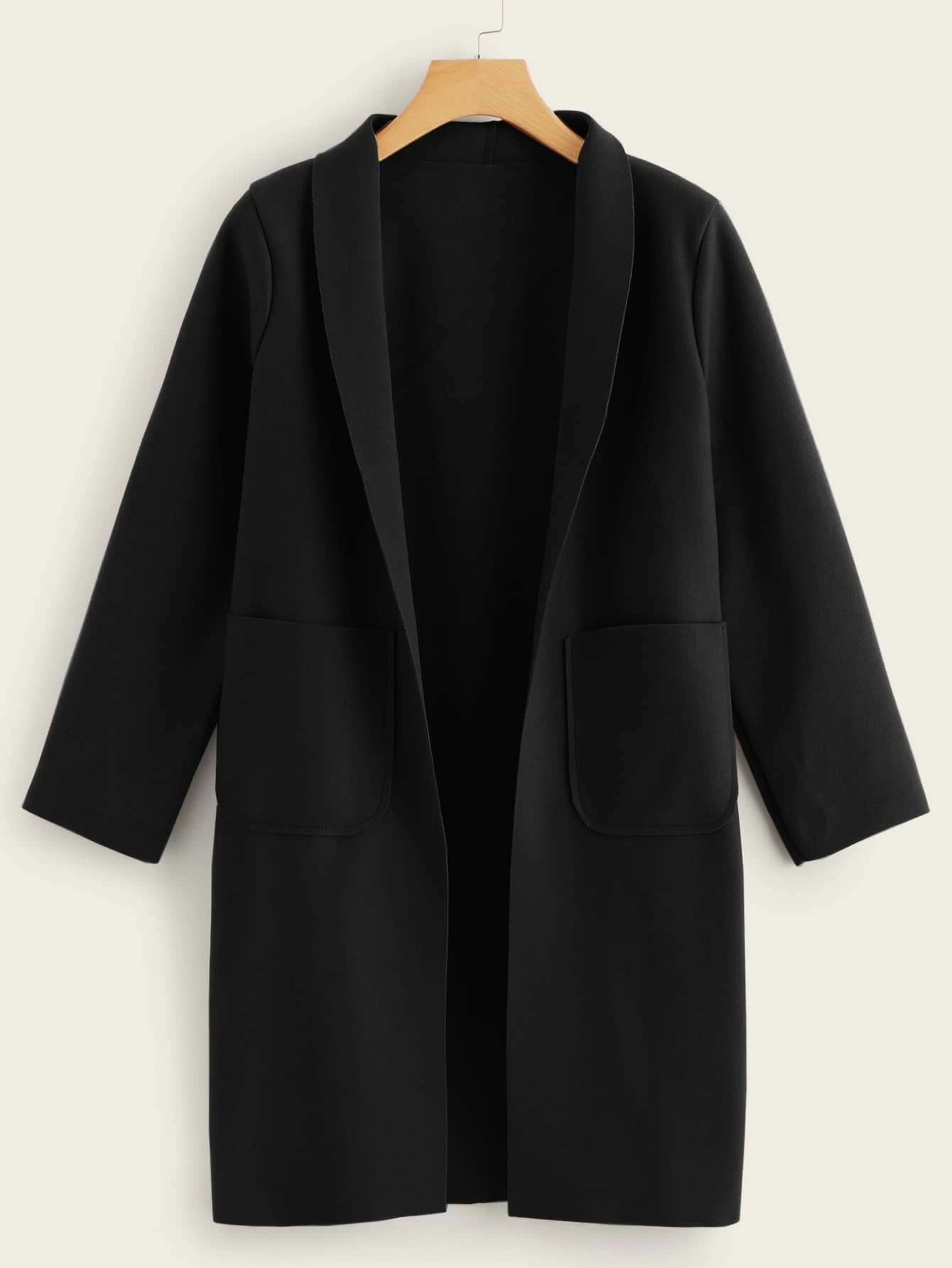 Shawl Collar Dual Pockets Overcoat | SHEIN