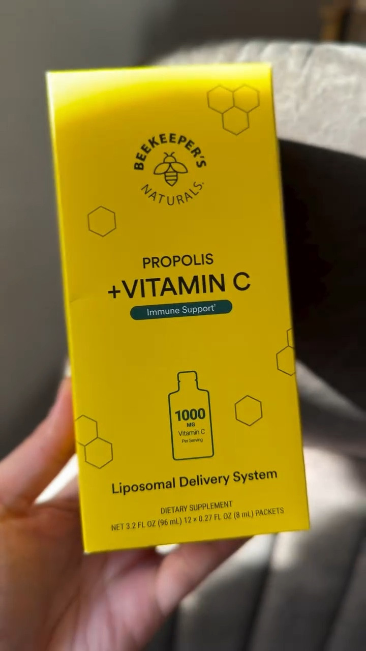 @beekeepers_naturals has been one of my go-to immune boosting brands ever since they launched their Propolis Spray! I grew up in Europe, and propolis was used in my household all the time. I’m so thankful Beekeeper’s Naturals brought propolis to the forefront in the U.S. 🥰

Propolis + Vitamin C has a liposomal delivery of 100mg of propolis and 1000mg of Vitaminf C to help promote glowing skin, strengthen immune your immune system, help with muscle recovery and tissue repair and more.

Comment IMMUNE and I’ll send you a link to this! 
Do you have a favorite Beekeeper’s Naturals product? 
#bknhivepartner #propolis #immunesupport #naturalremedieswork #liposomalvitaminc

Comment IMMUNE below to receive a DM with the link to this post on my LTK ⬇ https://liketk.it/5wLD6 #ltkselfcare #ltkseasonal

#LTKBeauty #LTKselfcare