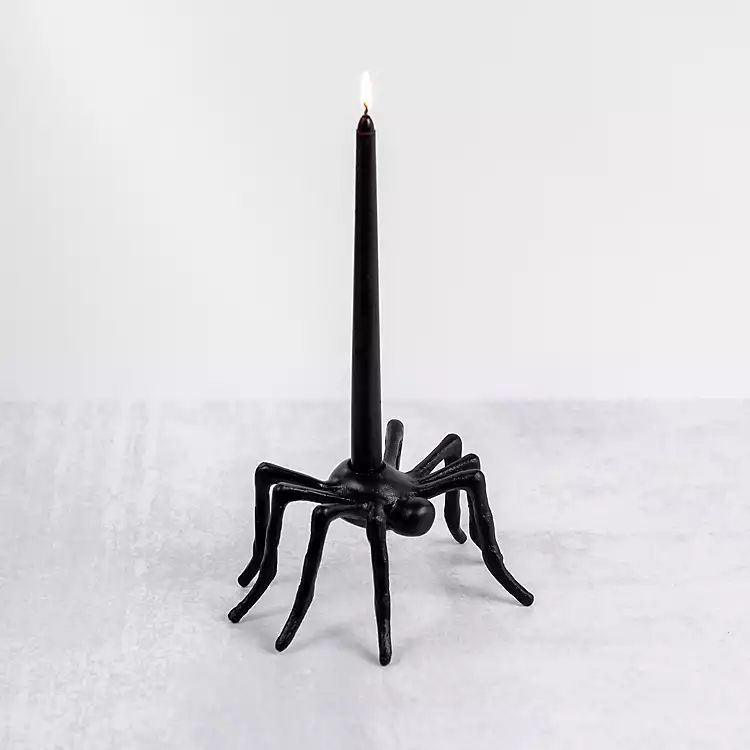 Black Spider Taper Candle Holder, 4 in. | Kirkland's Home