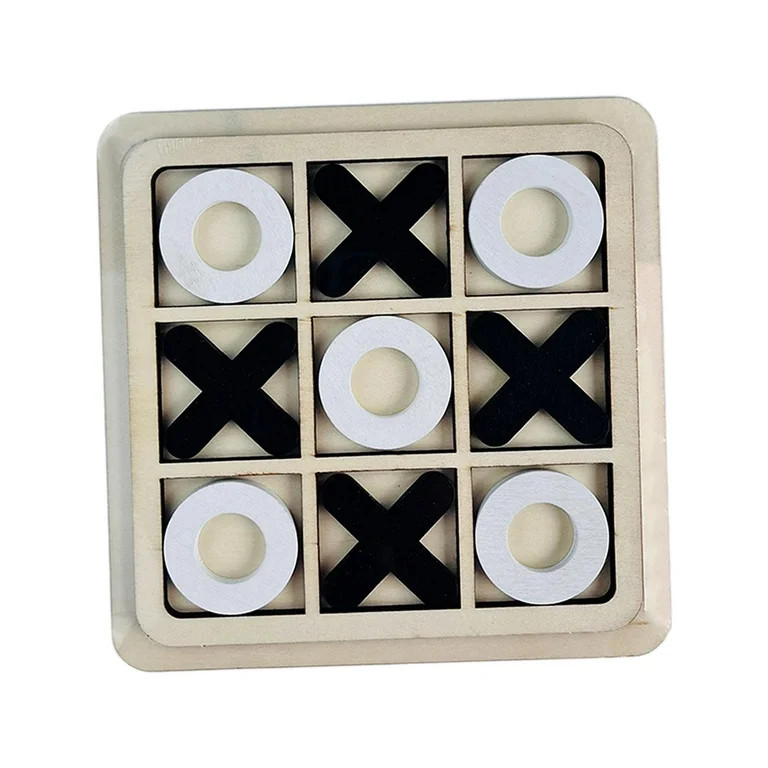 Tic TAC Toe Board Game 18cmx18cm for Kids Adults Night Activity XO Table Toy black white | Walmart (US)