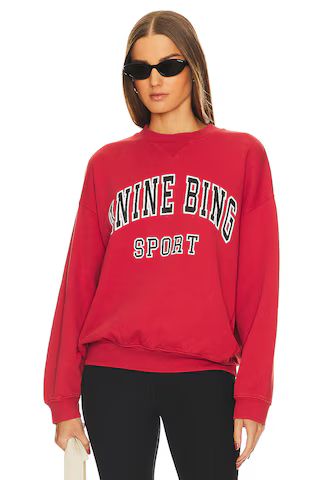 ANINE BING Jaci Sweatshirt in Red from Revolve.com | Revolve Clothing (Global)