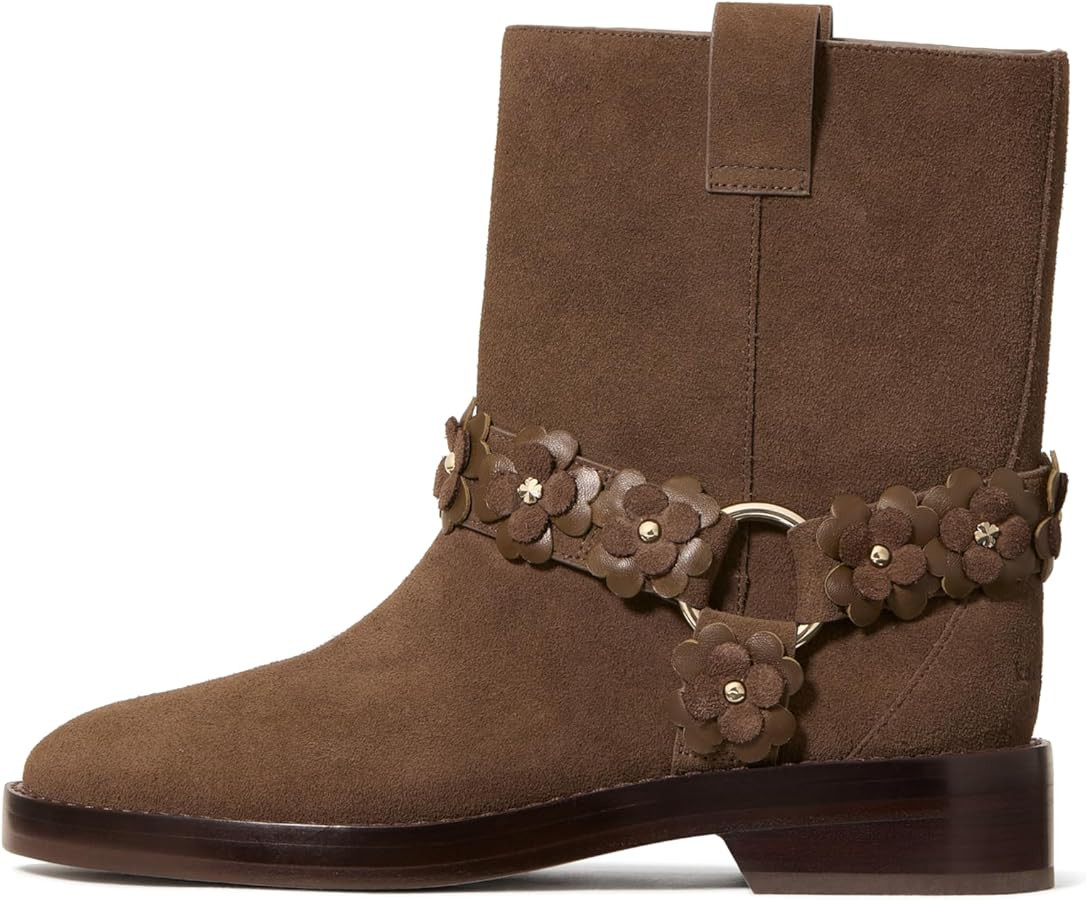 kate spade new york Women's Spade Flower Garden Suede Moto Boot | Amazon (US)
