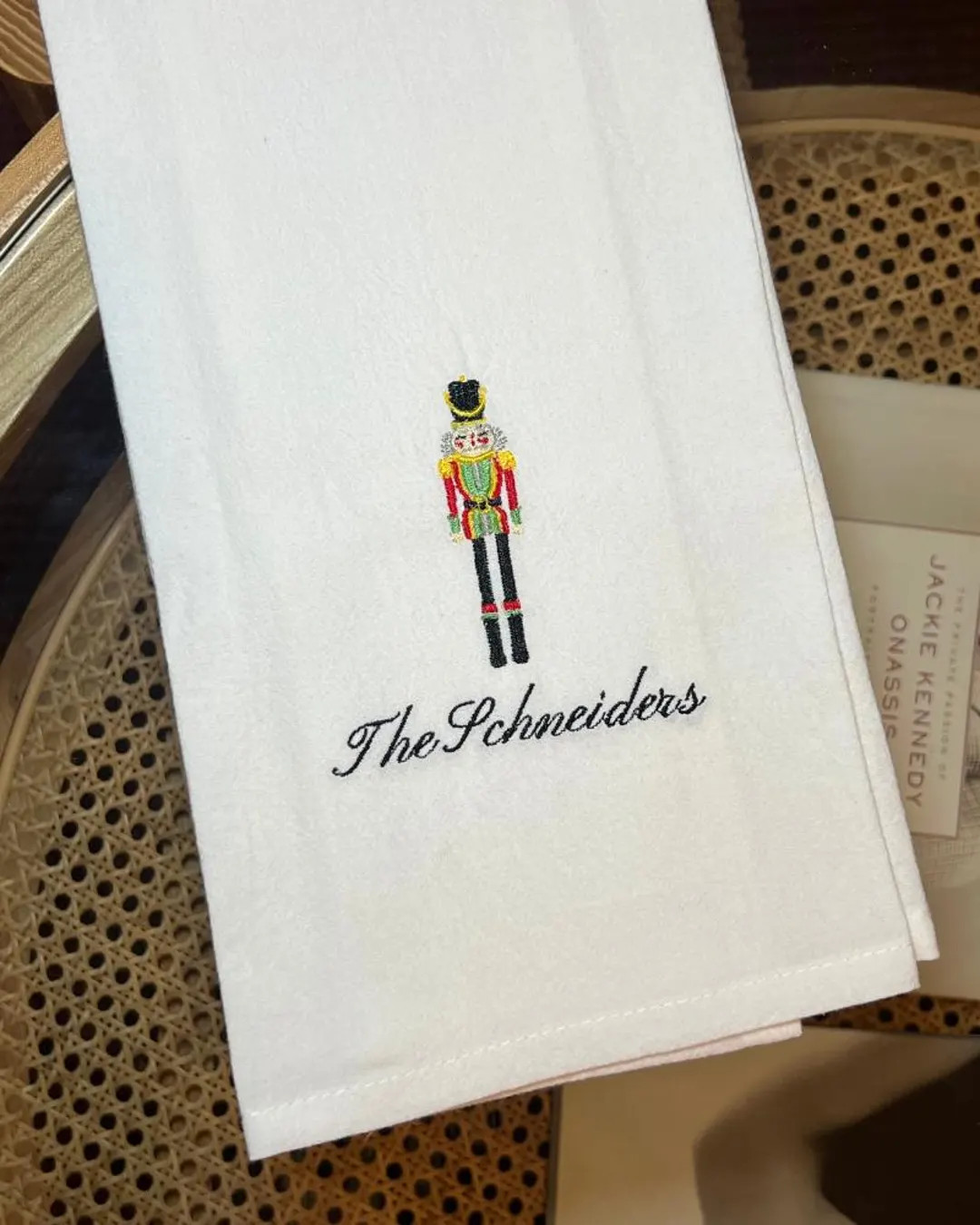 Personalized Nutcracker Tea Towel, Custom Embroidered Name Cotton Kitchen Towel, Housewarming Gif... | Etsy (US)