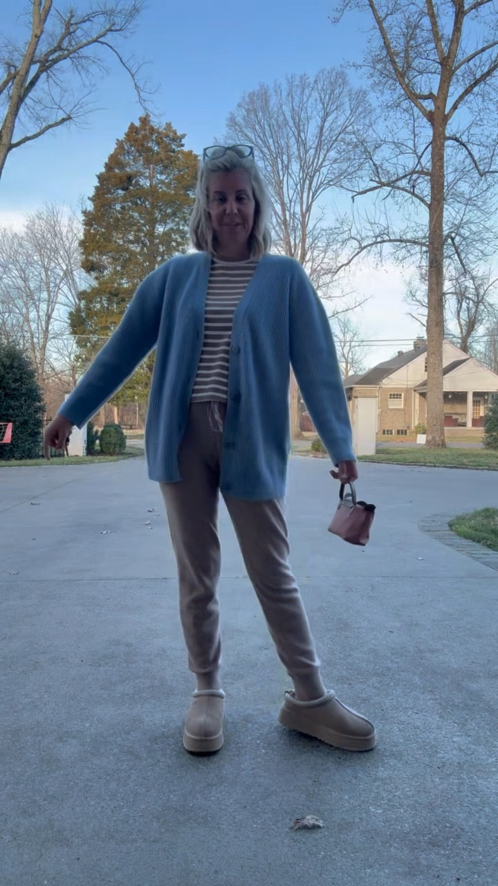 My back to reality OOTD! Wearing my staple pieces and carrying the bag that y’all love as much as I do! Wearing xs in all pieces. 

#LTKmomlife #LTKOver40 #LTKmorningroutine