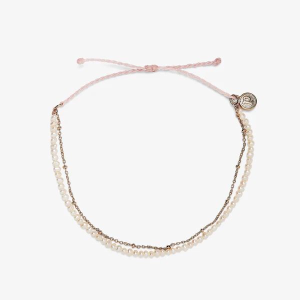 Bitty Pearl Chain Anklet - Pura Vida Bracelets | Pura Vida Bracelets
