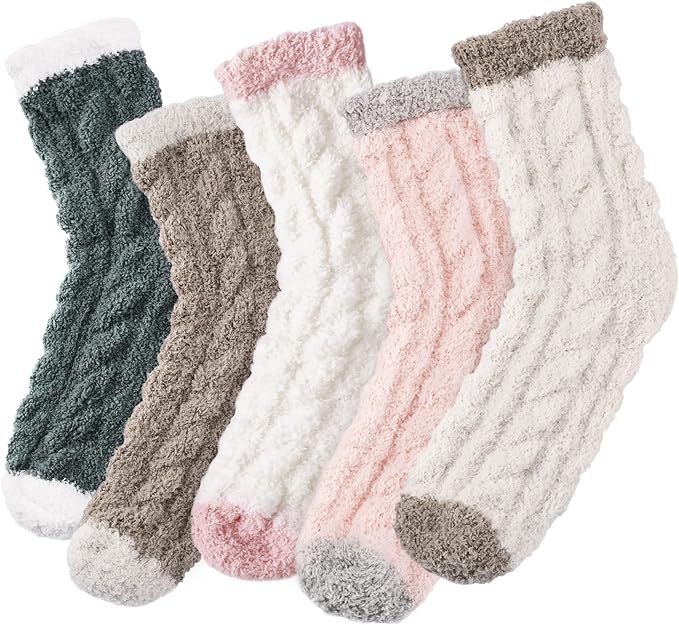 Fuzzy Socks for Women - Womens Fuzzy Socks Fluffy Cozy Socks Warm Socks for Women Slipper Socks S... | Amazon (US)
