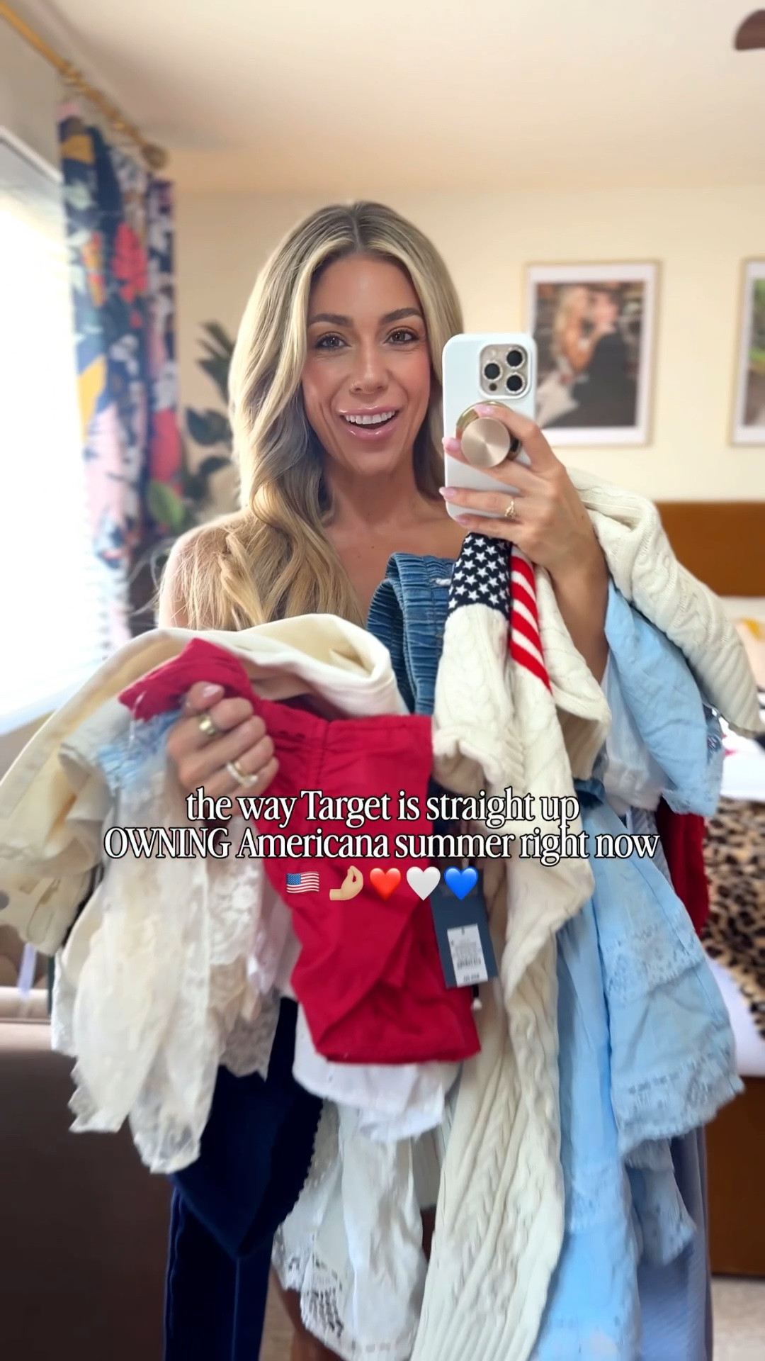 Obsessed!!! ❤️🤍💙 the perfect outfits for Memorial Day and the Fourth coming up! 🇺🇸

5’3” 130lbs
Size XS / S

#target #shopping #targethaul #americana #ootd

#LTKootd